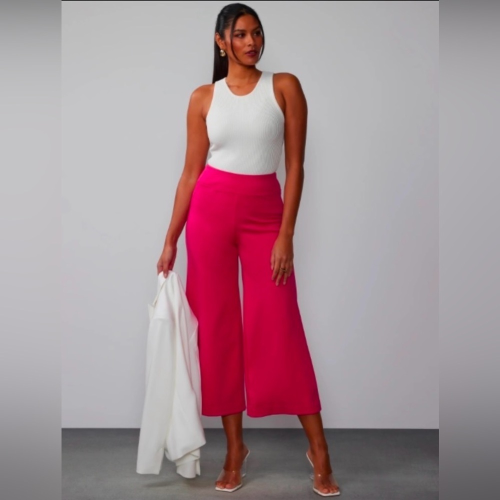 New York & Company Pink Wide Leg Pants